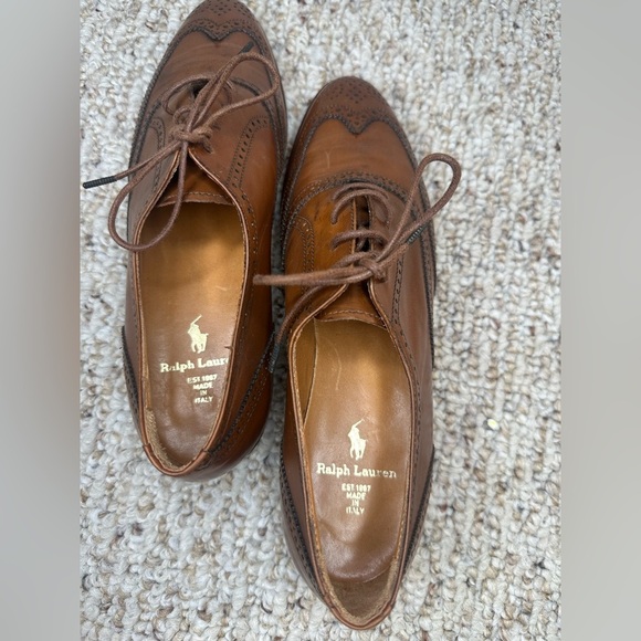 Ralph Lauren Oxford Shoes with Brogue Detailing size 7AA - Picture 2 of 7